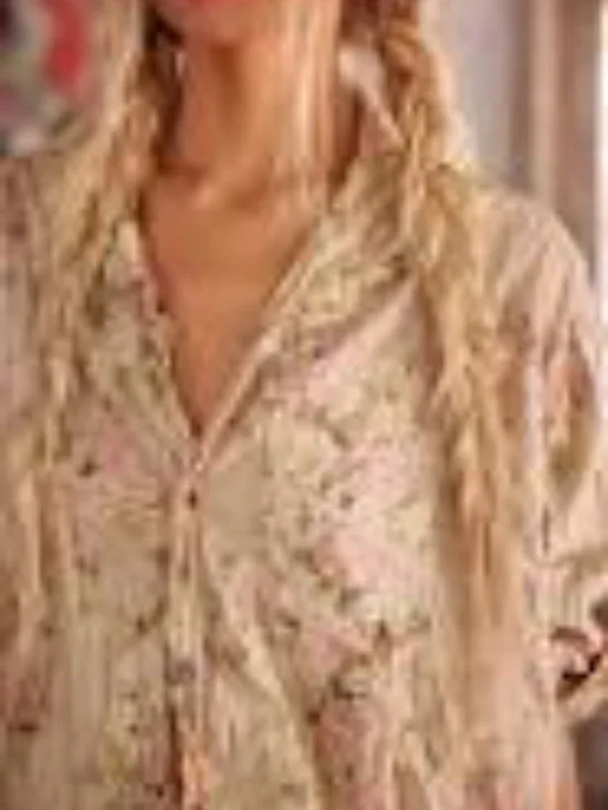 NWT - Magnolia Pearl Printed Adison Workshirt Top 1901 Springlove - Picture 13 of 13